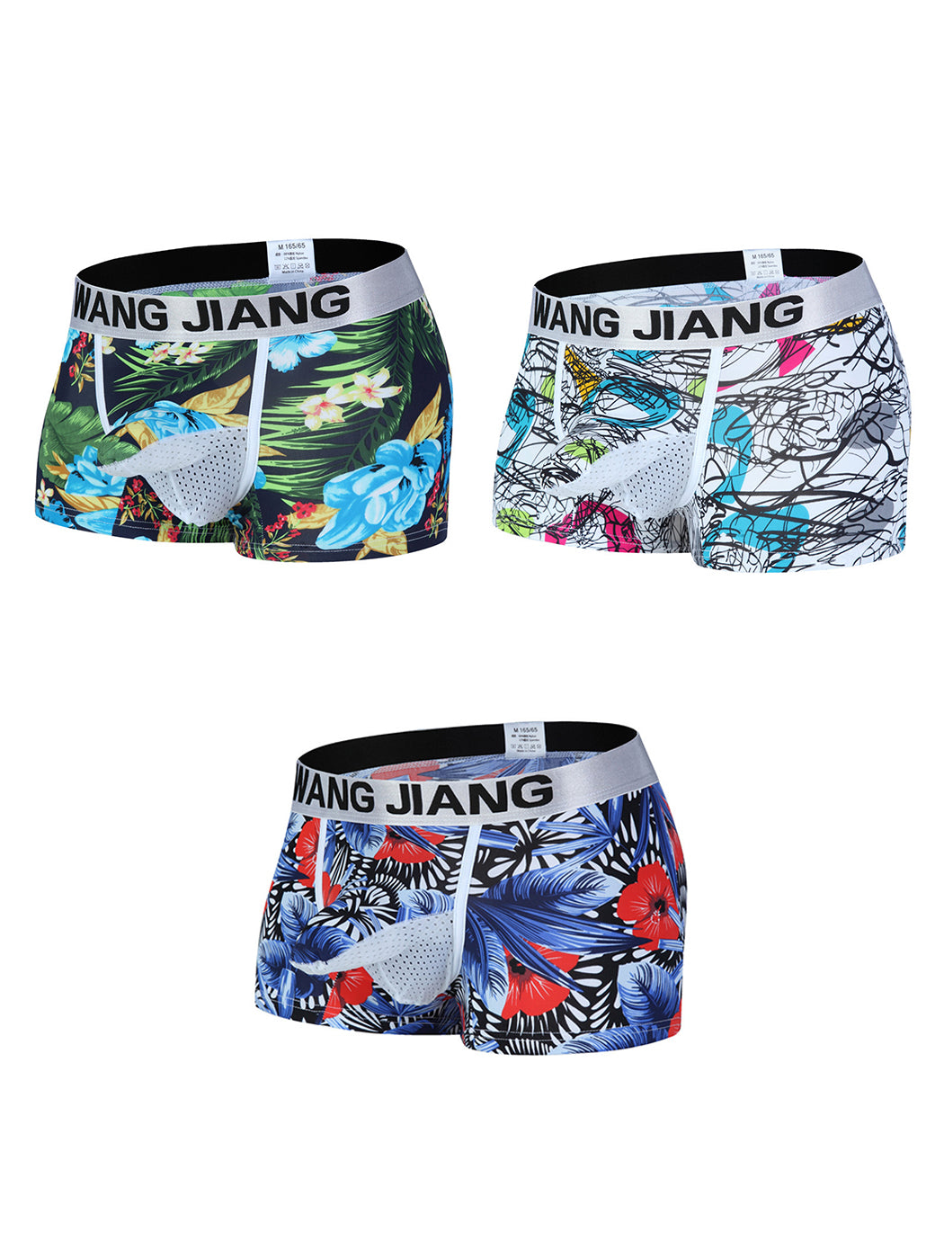 3 Pack Men's Ice Silk Trunks with Separated Pouch Design | dmunderwear detail image 20
