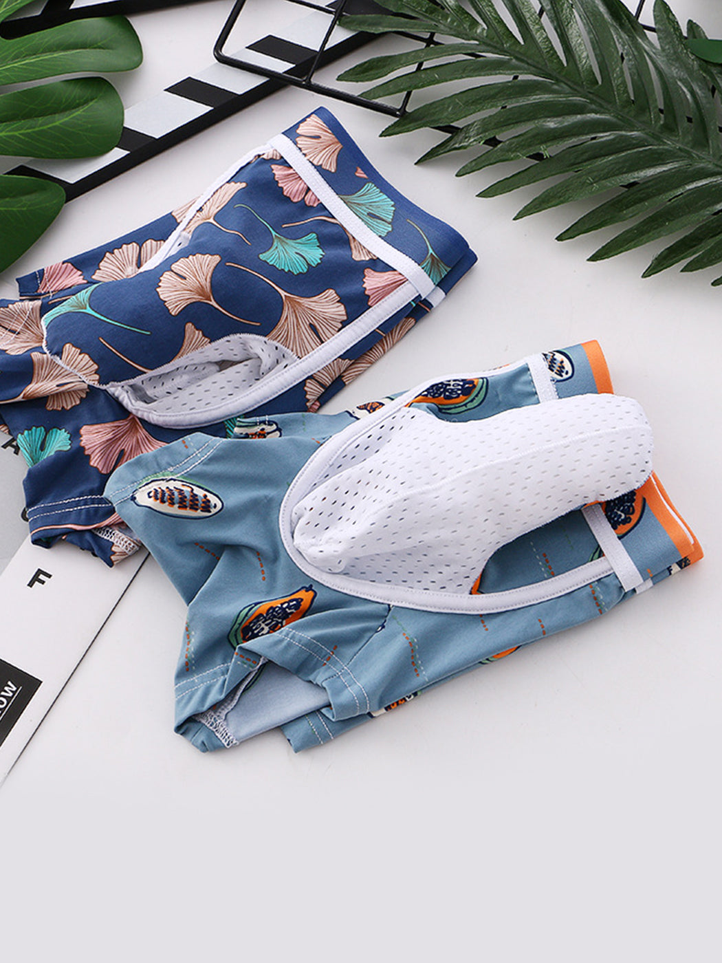 3 Pack Men's Ice Silk Trunks with Separated Pouch Design | dmunderwear detail image 3