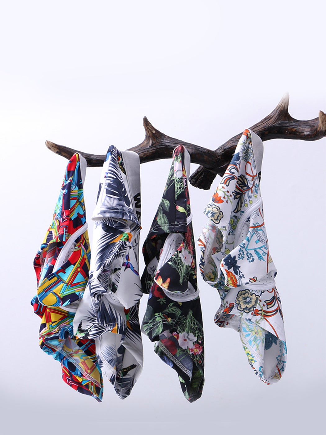 3 Pack Men's Ice Silk Trunks with Separated Pouch Design | dmunderwear detail image 6