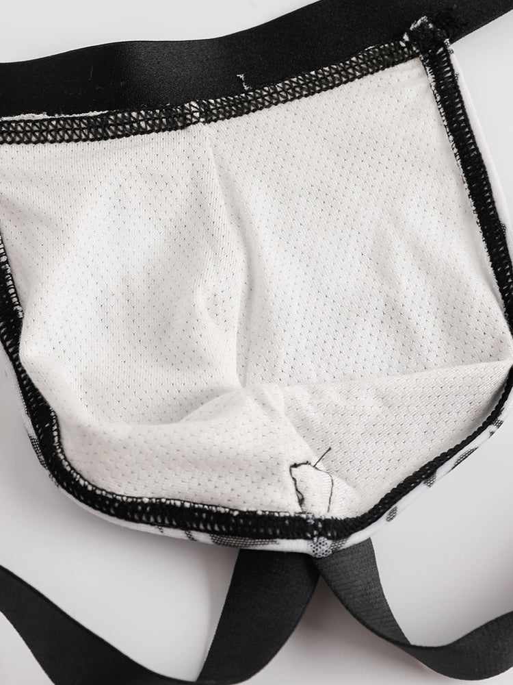 3 Pack Men's Leopard Print Ice Silk Mesh Jockstraps with 3D Pouch Breathable Support | dmunderwear detail image 14