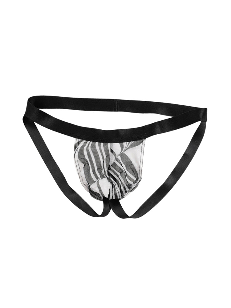 3 Pack Men's Leopard Print Ice Silk Mesh Jockstraps with 3D Pouch Breathable Support | dmunderwear detail image 20