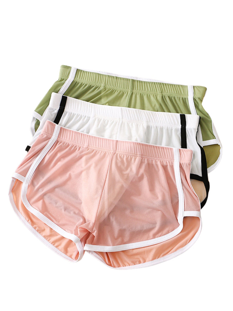 3 Pack Men's Ice Silk Ultra-Thin Mesh Sports Comfort Activewear Shorts | dmunderwear detail image 12