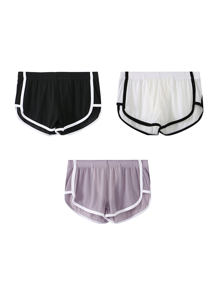 3 Pack Men's Ice Silk Ultra-Thin Mesh Sports Comfort Activewear Shorts | dmunderwear detail image 20