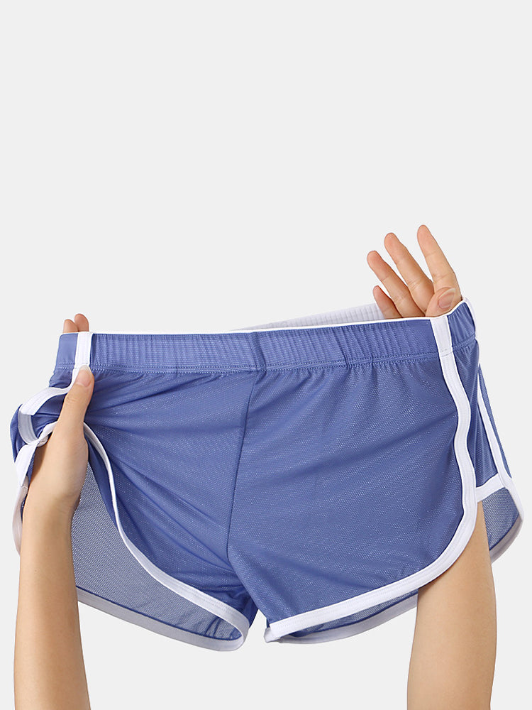 3 Pack Men's Ice Silk Ultra-Thin Mesh Sports Comfort Activewear Shorts | dmunderwear detail image 3