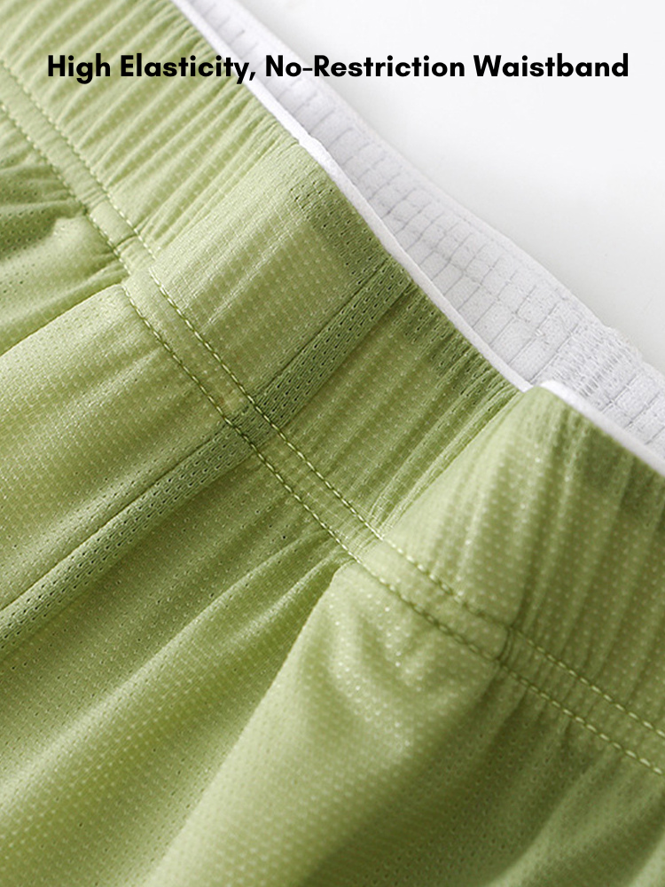 3 Pack Men's Ice Silk Ultra-Thin Mesh Sports Comfort Activewear Shorts | dmunderwear detail image 5