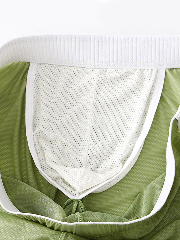3 Pack Men's Ice Silk Ultra-Thin Mesh Sports Comfort Activewear Shorts | dmunderwear detail image 7
