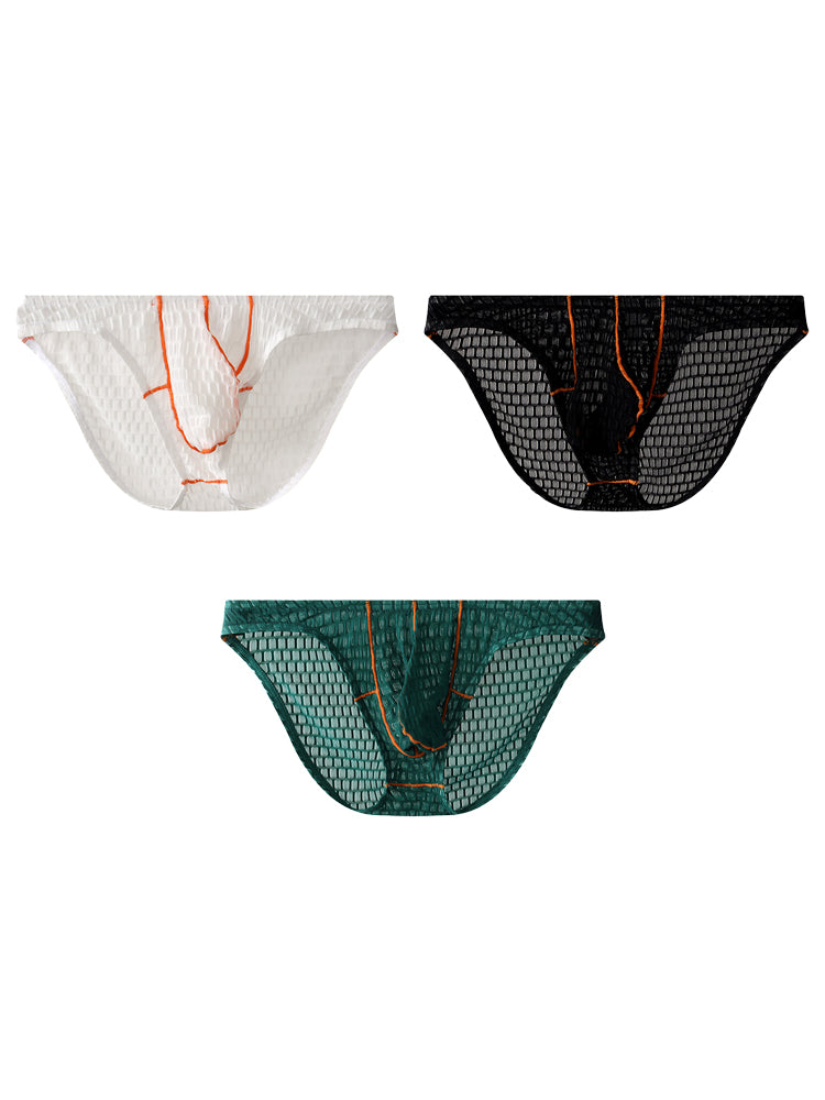 3 Pack Men's Ice Thread Briefs | dmunderwear detail image 2
