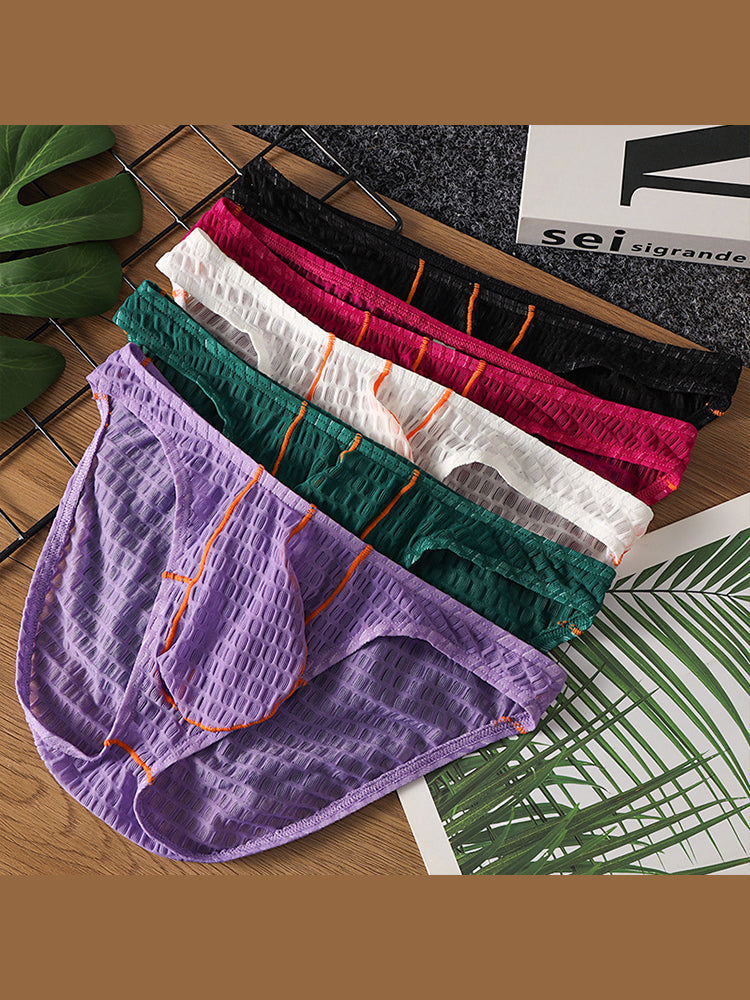 3 Pack Men's Ice Thread Briefs | dmunderwear detail image 3