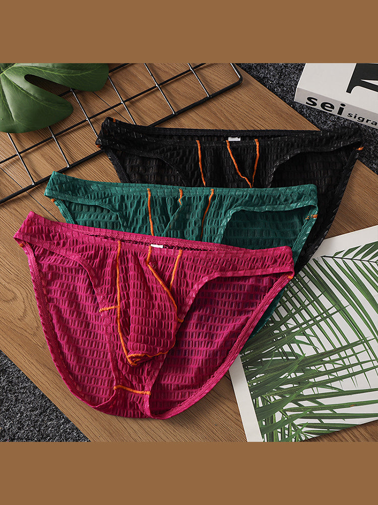 3 Pack Men's Ice Thread Briefs | dmunderwear detail image 4