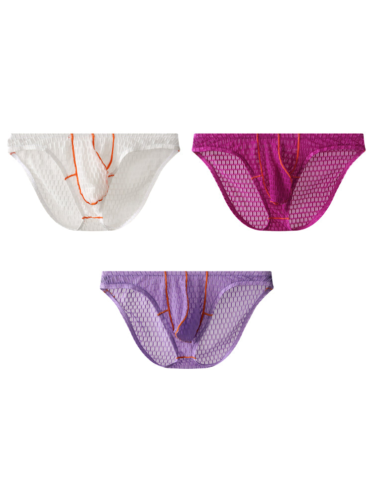 3 Pack Men's Ice Thread Briefs | dmunderwear detail image 6