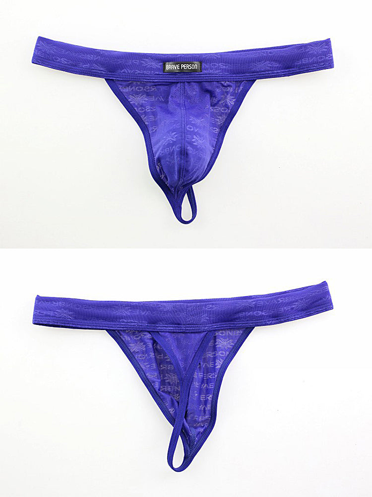 3-pack Men's Lace Obscure Embossed G-String Thong | dmunderwear detail image 16