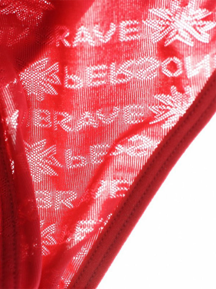 3-pack Men's Lace Obscure Embossed G-String Thong | dmunderwear detail image 6
