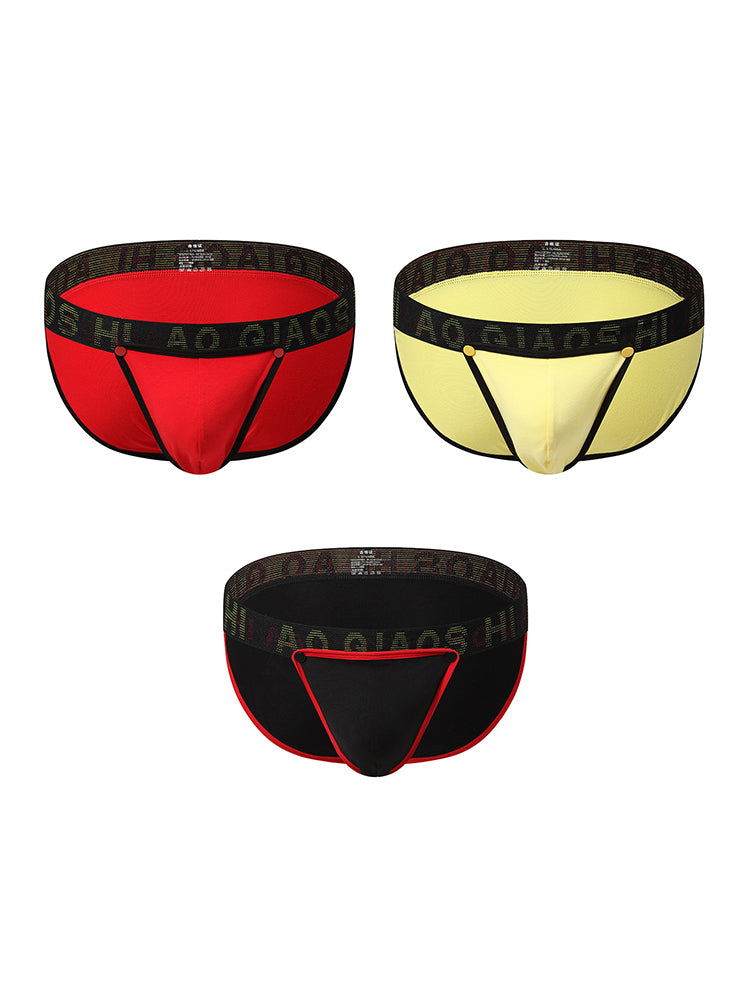 3 Pack Men's Large Pouch Button Waistband Briefs | dmunderwear detail image 2