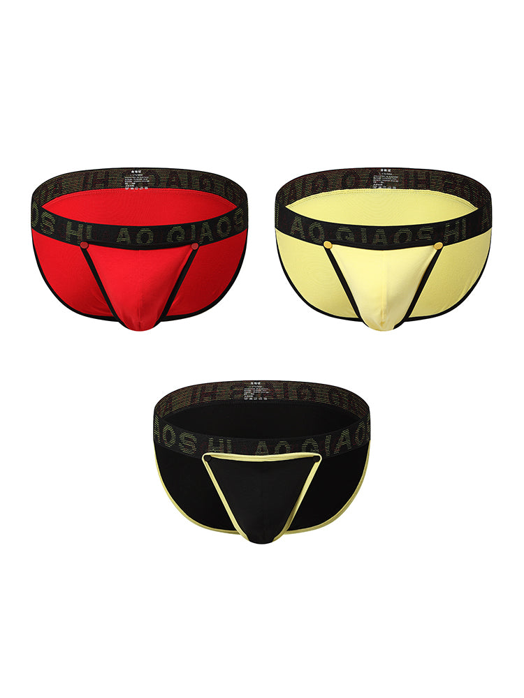 3 Pack Men's Large Pouch Button Waistband Briefs | dmunderwear detail image 7