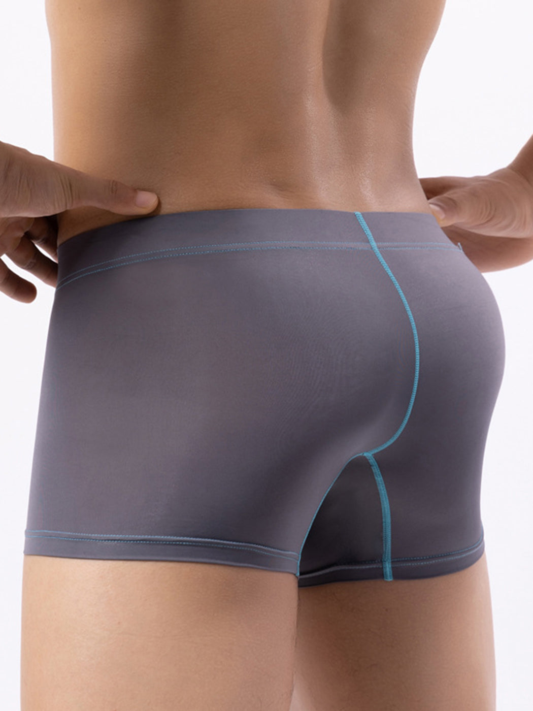 3 Pack Men's Large Pouch Contrast Binding Trunks | dmunderwear detail image 13