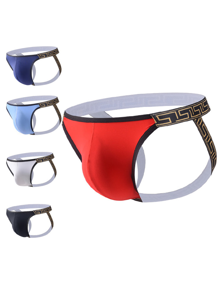 3 Pack Men's Large Pouch Low-Rise Sexy Jockstrap | dmunderwear detail image 8