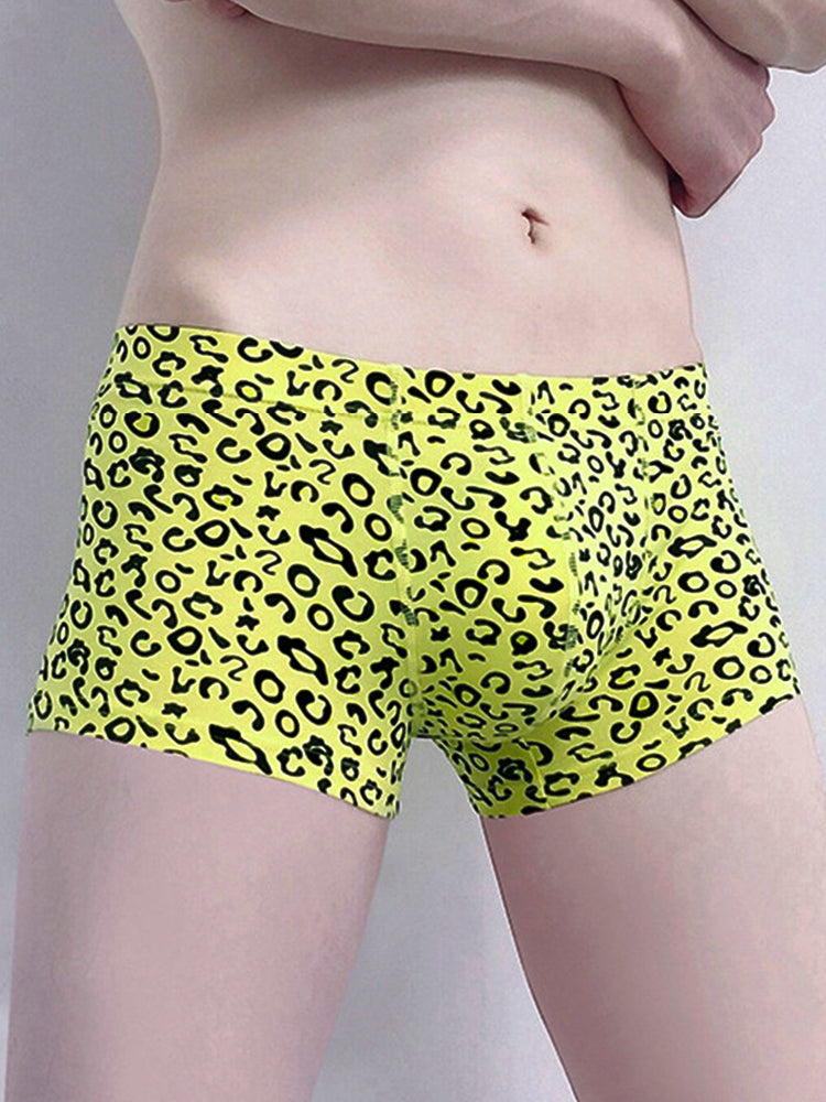 3 Pack Men's Leopard Cotton Breathable & Low-Rise Trunks | dmunderwear detail image 11
