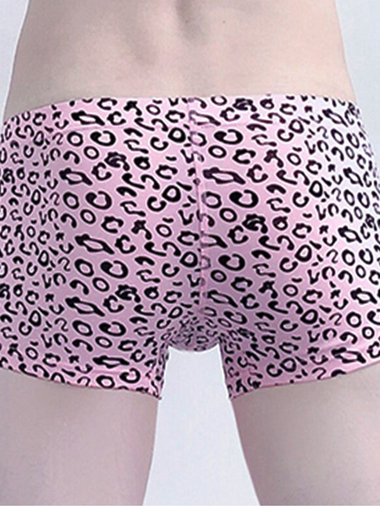 3 Pack Men's Leopard Cotton Breathable & Low-Rise Trunks | dmunderwear detail image 12