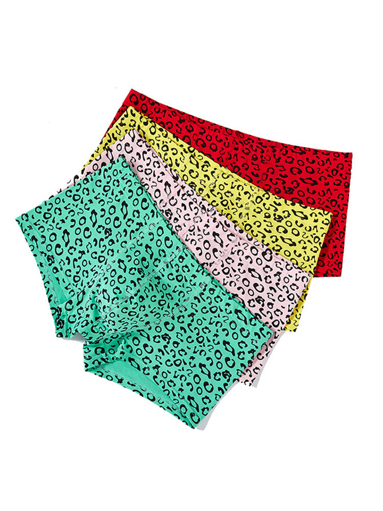 3 Pack Men's Leopard Cotton Breathable & Low-Rise Trunks | dmunderwear detail image 15