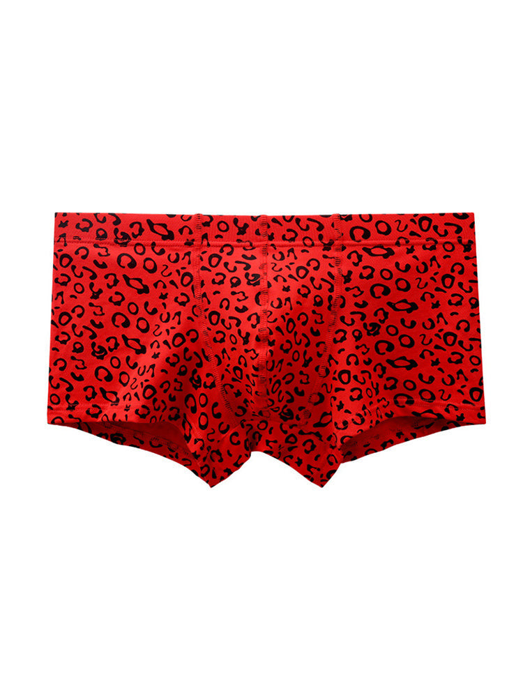3 Pack Men's Leopard Cotton Breathable & Low-Rise Trunks | dmunderwear detail image 17