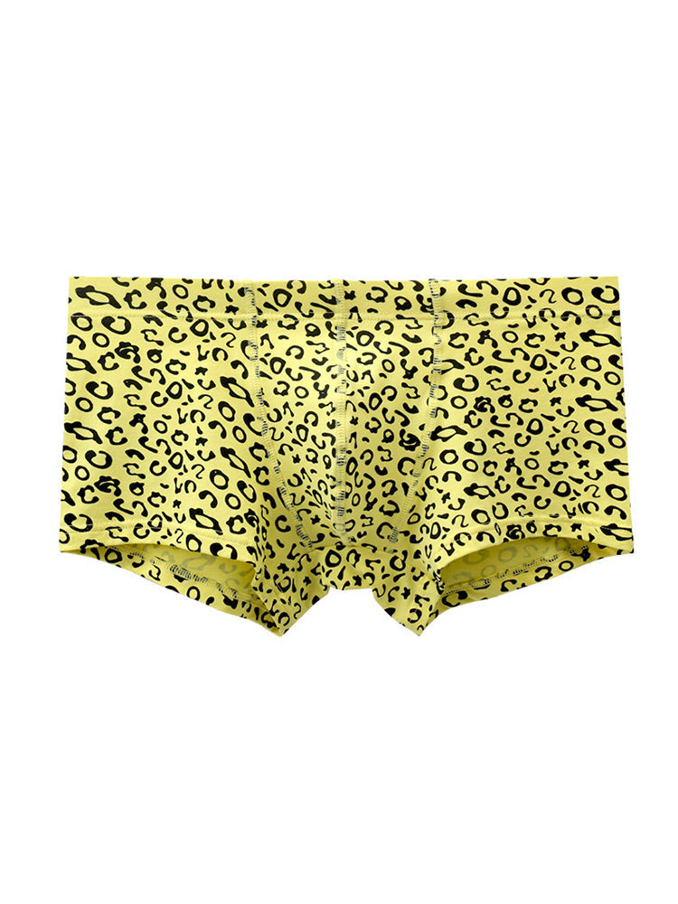 3 Pack Men's Leopard Cotton Breathable & Low-Rise Trunks | dmunderwear detail image 18