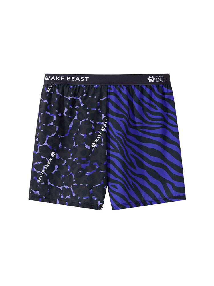 3 Pack Men's Leopard Print Ice Silk Loose-Fit Breathable Boxer Shorts | dmunderwear detail image 20
