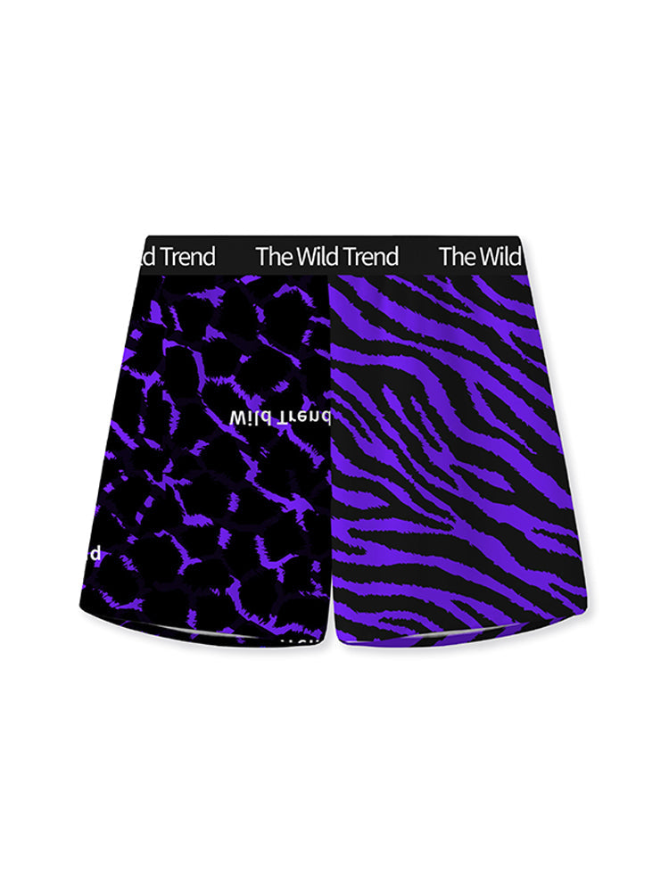 3 Pack Men's Leopard Print Ice Silk Loose-Fit Casual Boxer Briefs | dmunderwear detail image 11