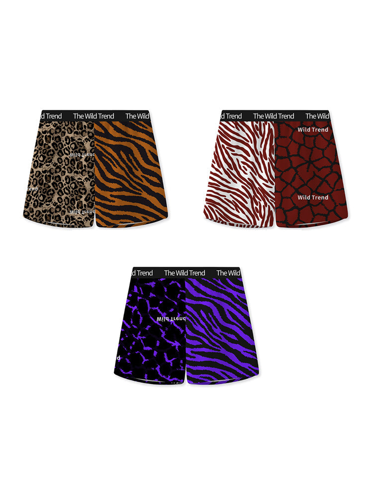 3 Pack Men's Leopard Print Ice Silk Loose-Fit Casual Boxer Briefs | dmunderwear detail image 8