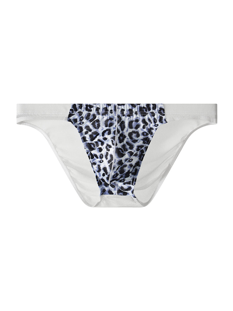 3 Pack Men's Leopard Print Sexy Low-Rise U-Pouch Design Breathable Comfort Bikini | dmunderwear detail image 9