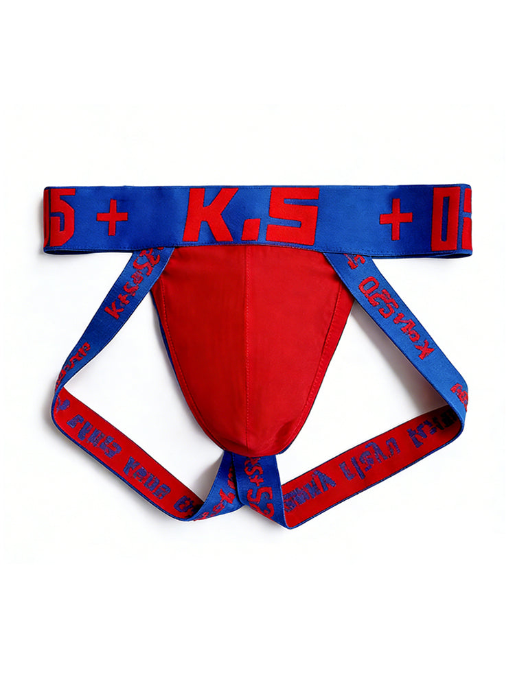 3 Pack Men's Letter Print Color Block Breathable & Stretchy Jockstraps | dmunderwear detail image 16