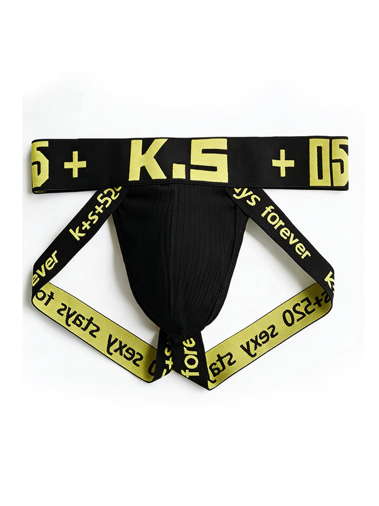 3 Pack Men's Letter Print Color Block Breathable & Stretchy Jockstraps | dmunderwear detail image 20