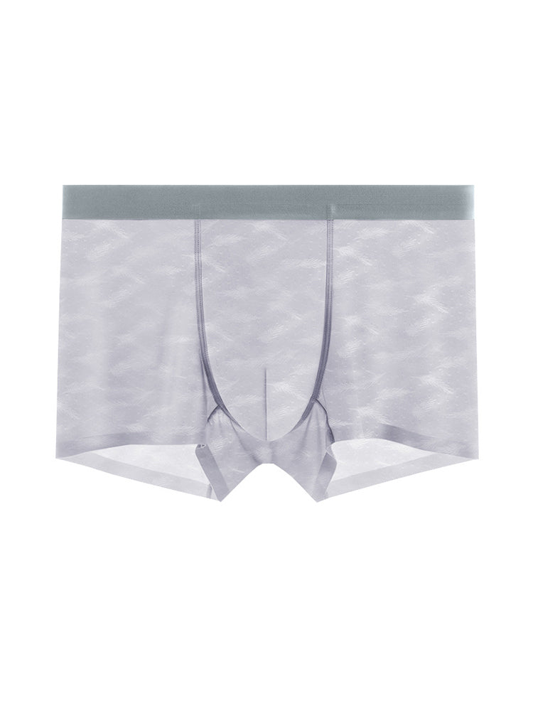 3 Pack Men's Lightweight & Airy Seamless Comfort Ice Silk Trunks | dmunderwear detail image 18