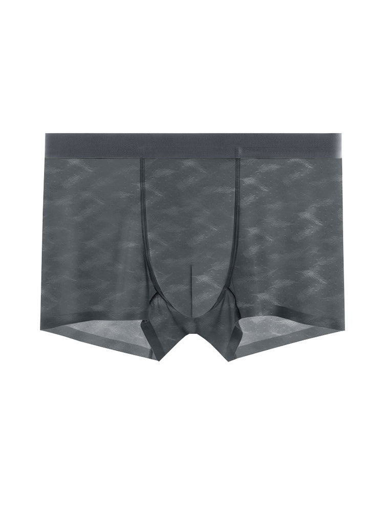 3 Pack Men's Lightweight & Airy Seamless Comfort Ice Silk Trunks | dmunderwear detail image 19