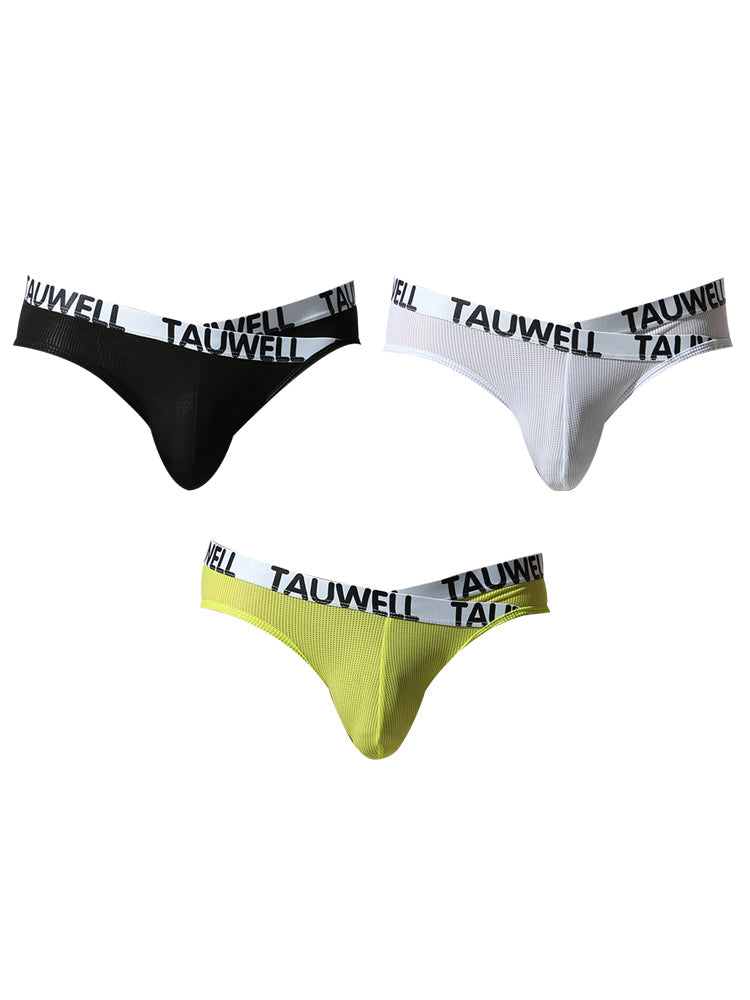 3 Pack Men's Minimalist Mesh Bikini with Crossed Waistband | dmunderwear detail image 12