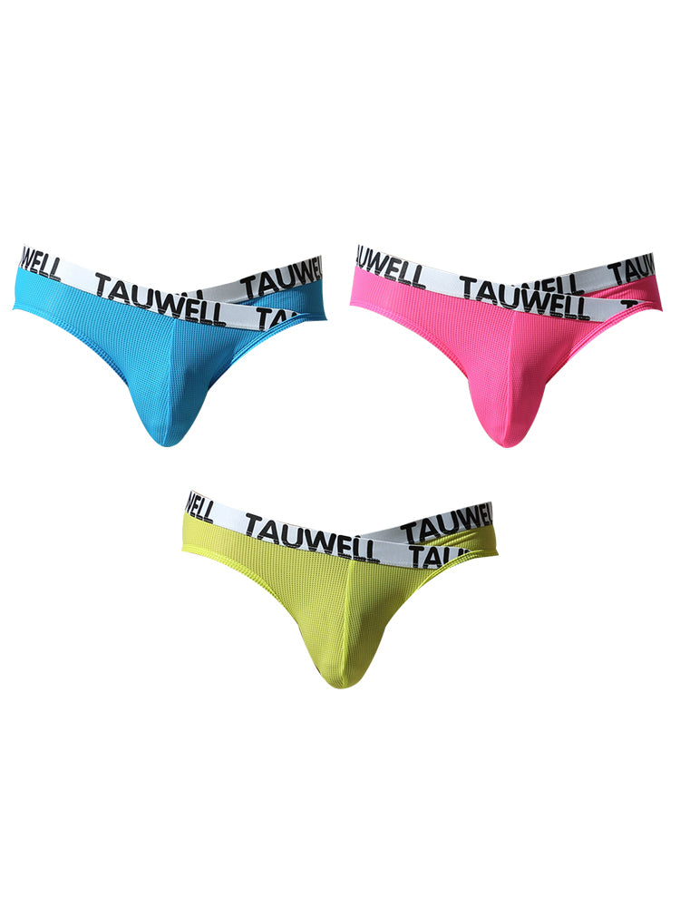 3 Pack Men's Minimalist Mesh Bikini with Crossed Waistband | dmunderwear detail image 17