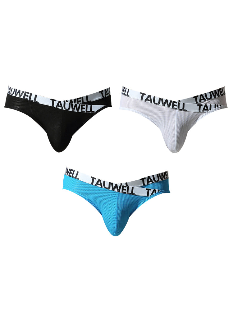 3 Pack Men's Minimalist Mesh Bikini with Crossed Waistband | dmunderwear detail image 2