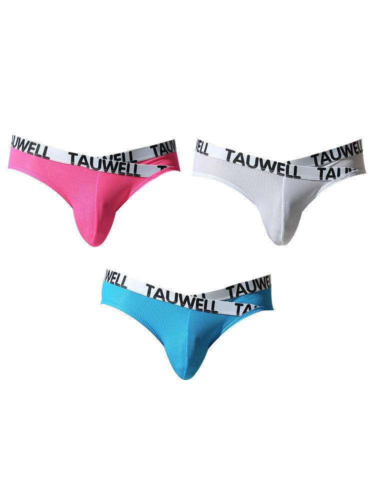 3 Pack Men's Minimalist Mesh Bikini with Crossed Waistband | dmunderwear detail image 7