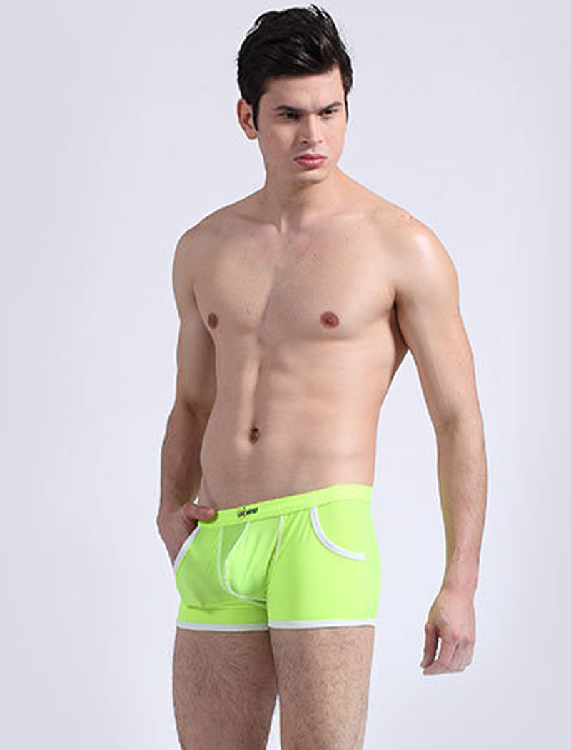 3 Pack Men's Long Leg Boxer Briefs Made of Ultra-Thin Ice Silk with Anti-Wear Elastic | dmunderwear detail image 14