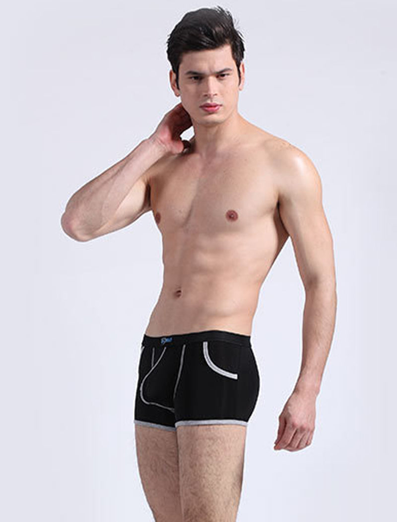 3 Pack Men's Long Leg Boxer Briefs Made of Ultra-Thin Ice Silk with Anti-Wear Elastic | dmunderwear detail image 9