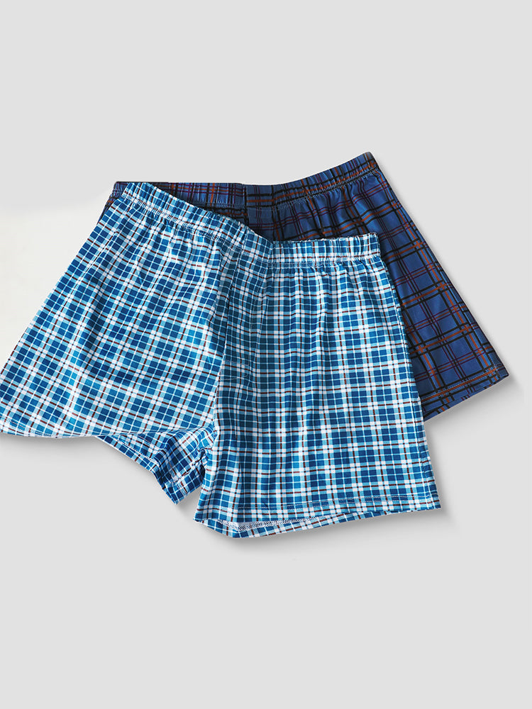 3 Pack Men's Loose Fit Mid-Rise Comfy Waistband Quick-Dry Boxers Shorts | dmunderwear detail image 11
