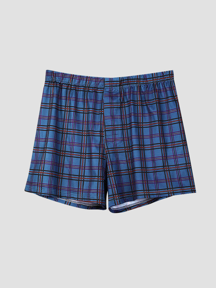 3 Pack Men's Loose Fit Mid-Rise Comfy Waistband Quick-Dry Boxers Shorts | dmunderwear detail image 13