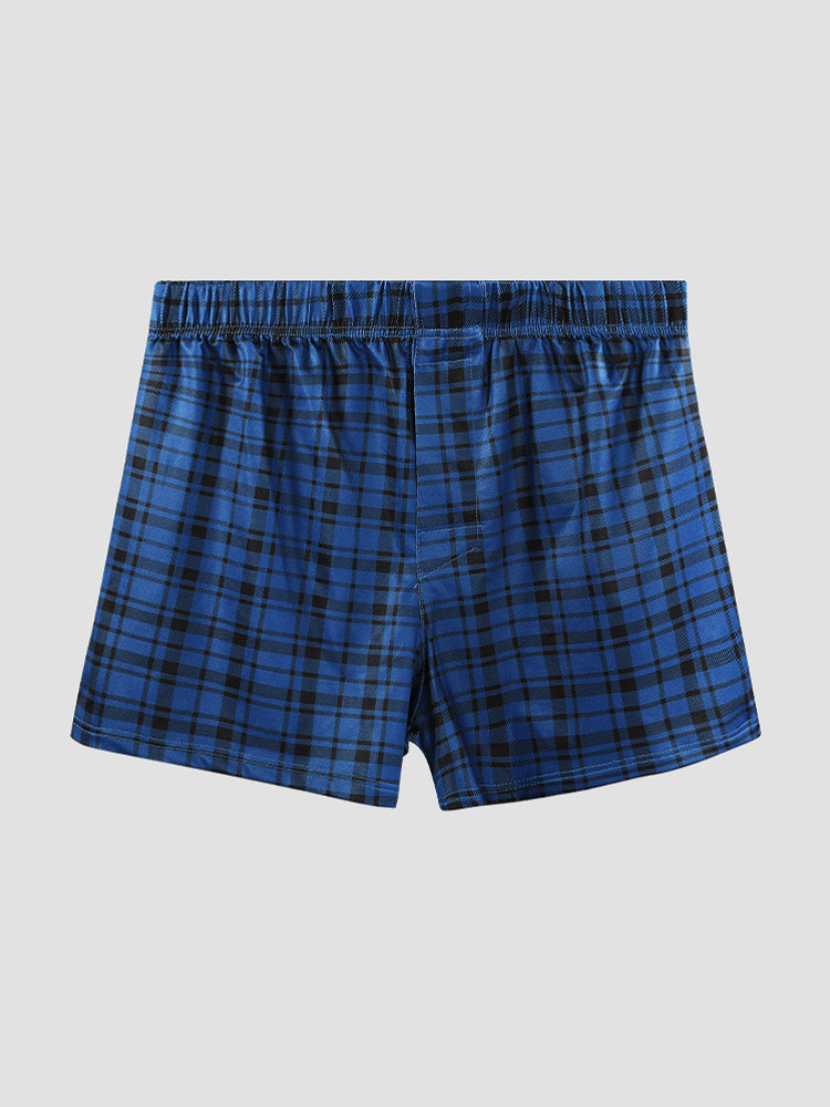 3 Pack Men's Loose Fit Mid-Rise Comfy Waistband Quick-Dry Boxers Shorts | dmunderwear detail image 14