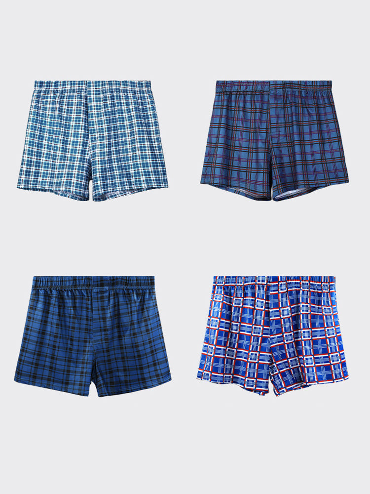 3 Pack Men's Loose Fit Mid-Rise Comfy Waistband Quick-Dry Boxers Shorts | dmunderwear detail image 17