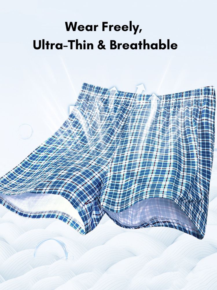 3 Pack Men's Loose Fit Mid-Rise Comfy Waistband Quick-Dry Boxers Shorts | dmunderwear detail image 3