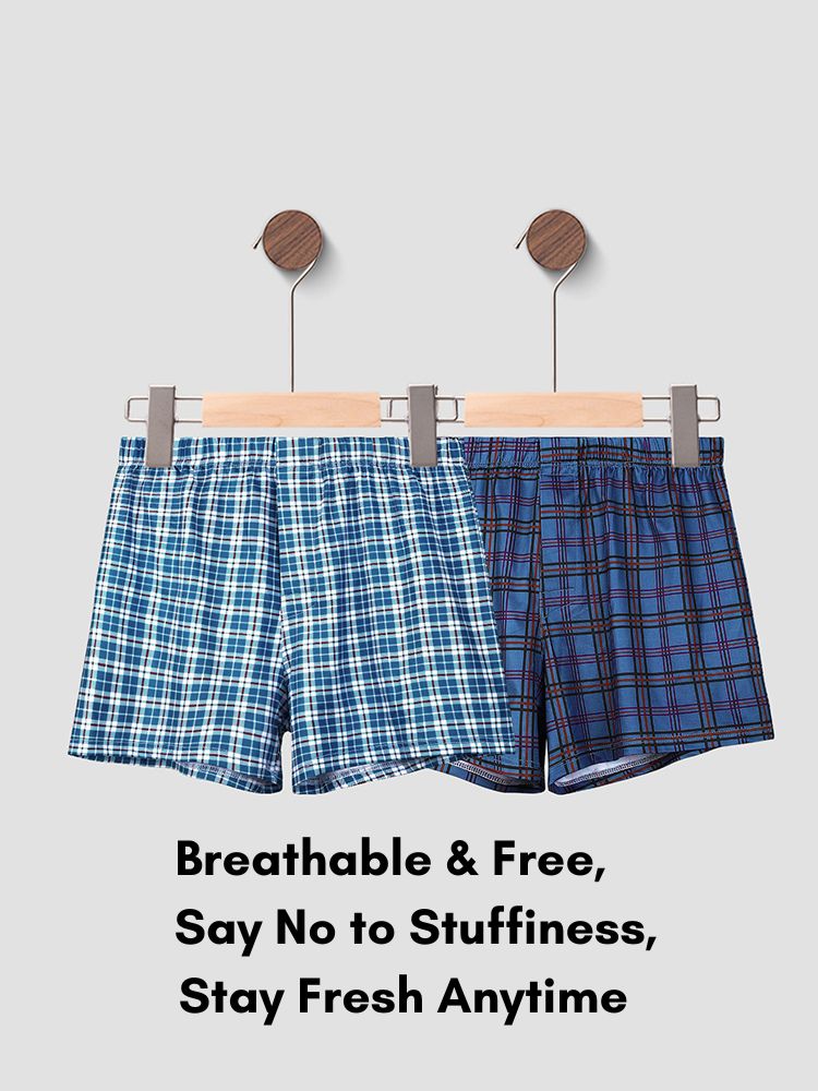 3 Pack Men's Loose Fit Mid-Rise Comfy Waistband Quick-Dry Boxers Shorts | dmunderwear detail image 4