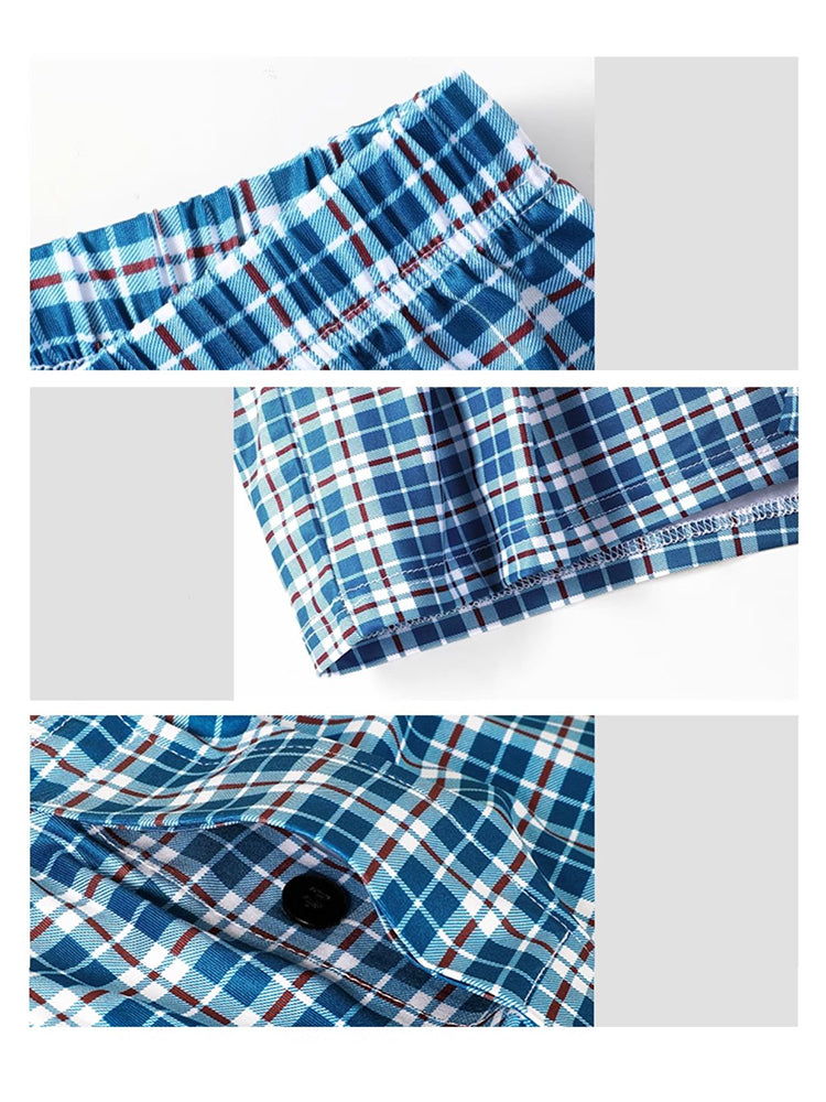3 Pack Men's Loose Fit Mid-Rise Comfy Waistband Quick-Dry Boxers Shorts | dmunderwear detail image 8