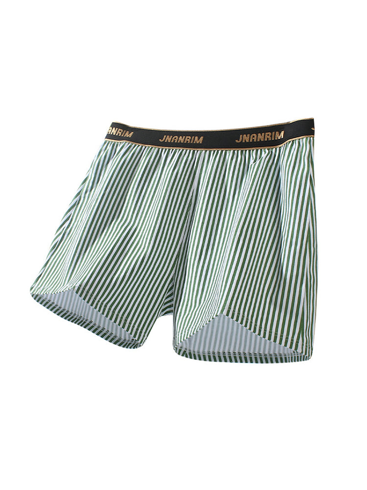 3 Pack Men's Loose-Fit Striped Design Stylish Premium Cotton Boxer Shorts | dmunderwear