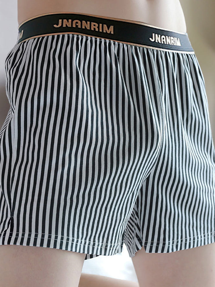 3 Pack Men's Loose-Fit Striped Design Stylish Premium Cotton Boxer Shorts | dmunderwear detail image 11