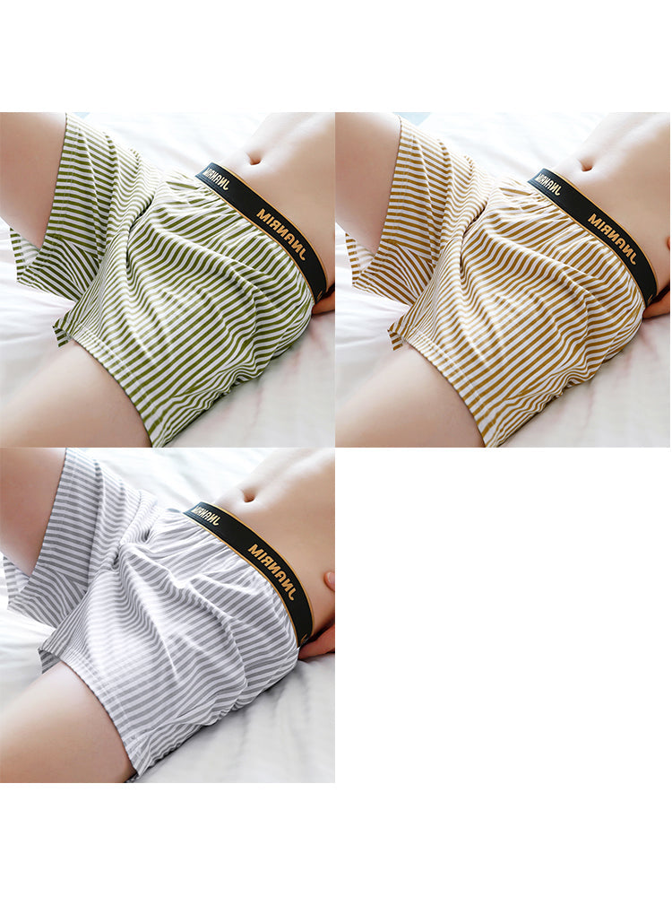 3 Pack Men's Loose-Fit Striped Design Stylish Premium Cotton Boxer Shorts | dmunderwear detail image 14