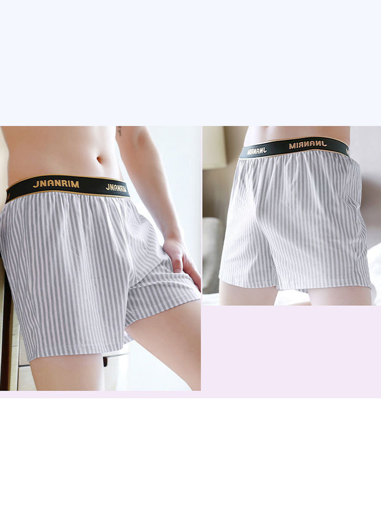 3 Pack Men's Loose-Fit Striped Design Stylish Premium Cotton Boxer Shorts | dmunderwear detail image 16